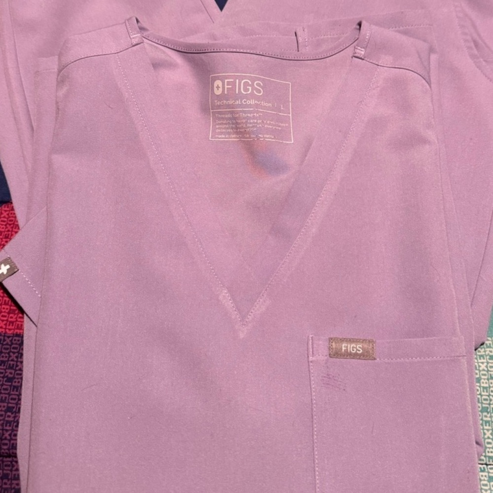 Figs Purple Scrub Top